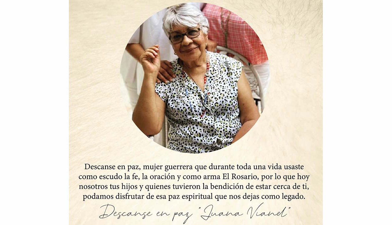 Fallece la maestra Juana Vianel Ramos Martínez de Morales