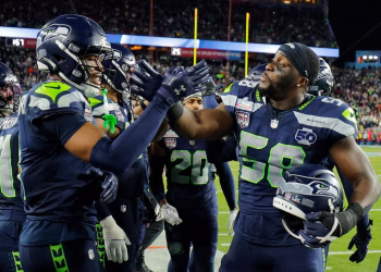 Los Seahawks festejan su merecido título (REUTERS/Mike Blake)